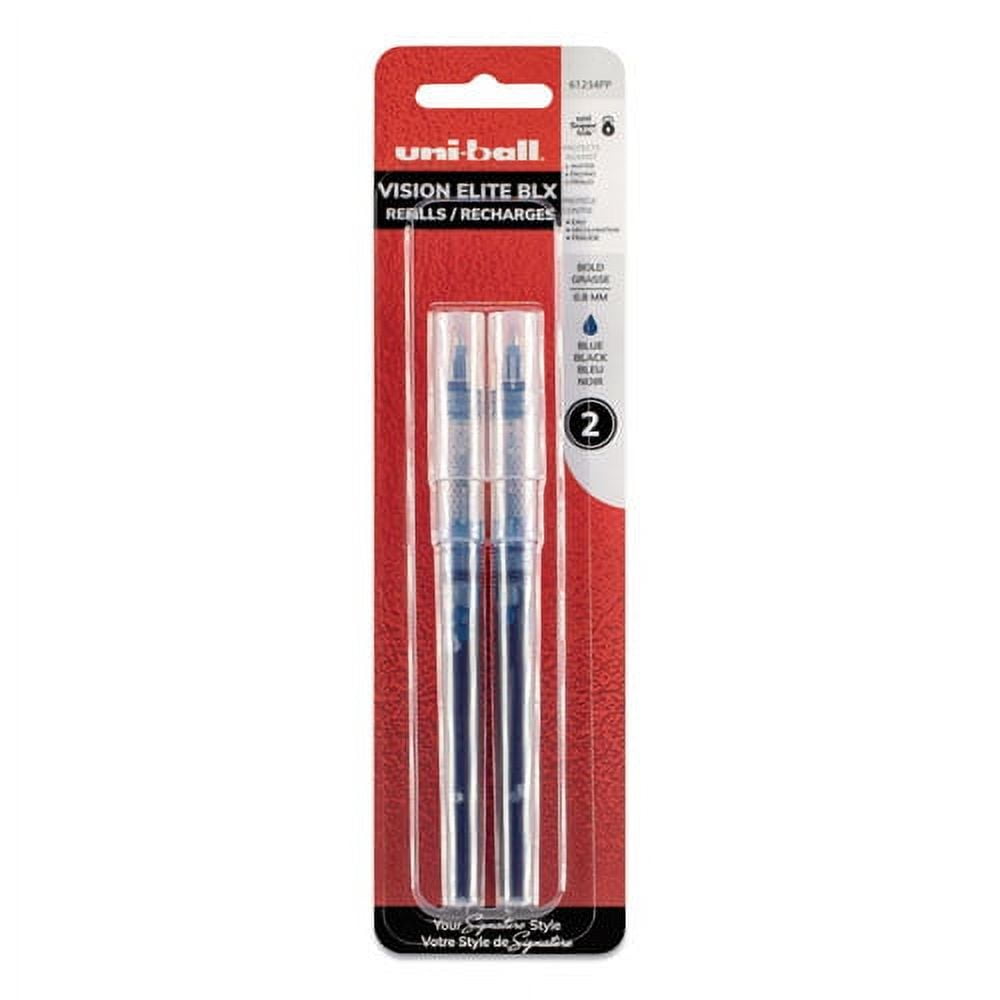 Refill For Vision Elite Roller Ball Pens, Bold Conical Tip, Assorted Ink Colors, 2/pack | Bundle of 10 Packs