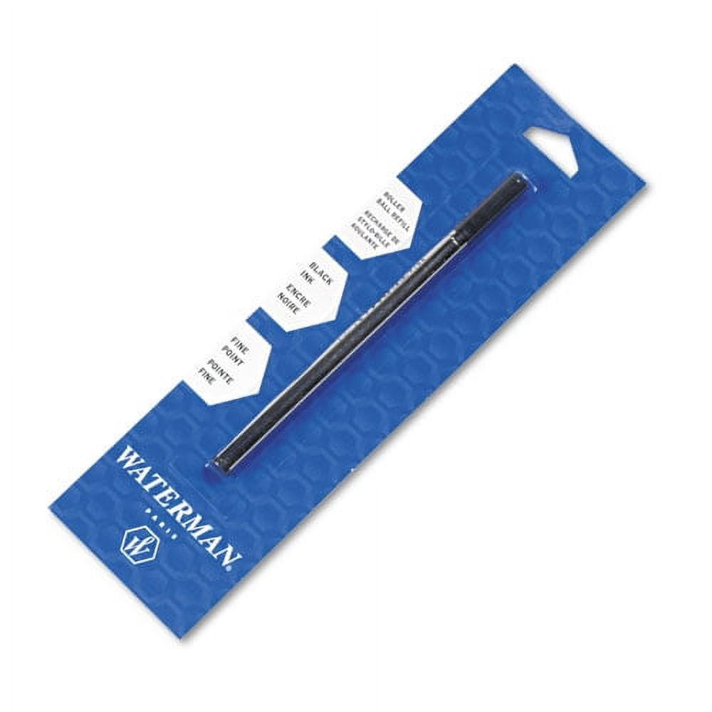 Refill For Waterman Roller Ball Pens, Fine Conical Tip, Black Ink | Bundle of 10 Each