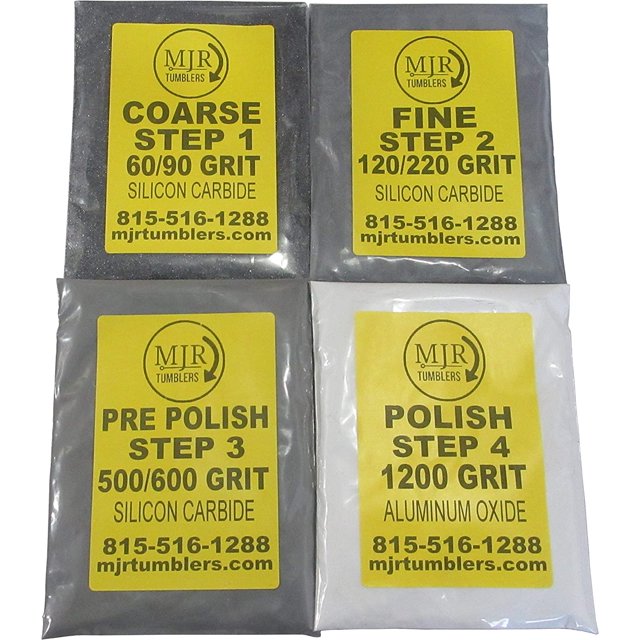 Refill Grit Kit for 25 LB Rock Tumblers Silicon Carbide Aluminum Oxide