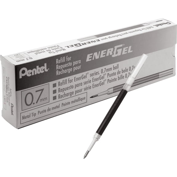 Refill Ink - For EnerGel Gel Pen, 0.7mm Metal Tip, Medium, Black Ink