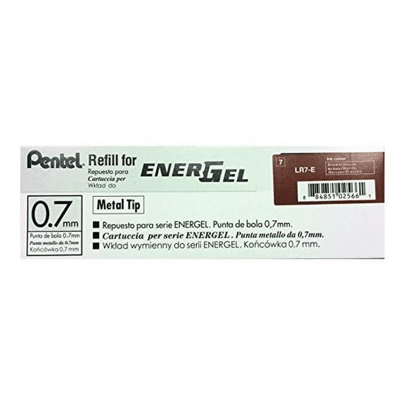 Refill Ink - For EnerGel RTX Retractable Liquid Gel Pen, (0.7mm) Medium Line, Brown Ink