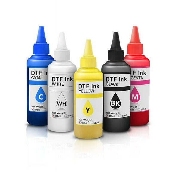 Refill Ink bottle 100ml DTF Inks - Direct To Film Ink for DTF Printing Transfers compatible For Epson Printers - 5 Pack