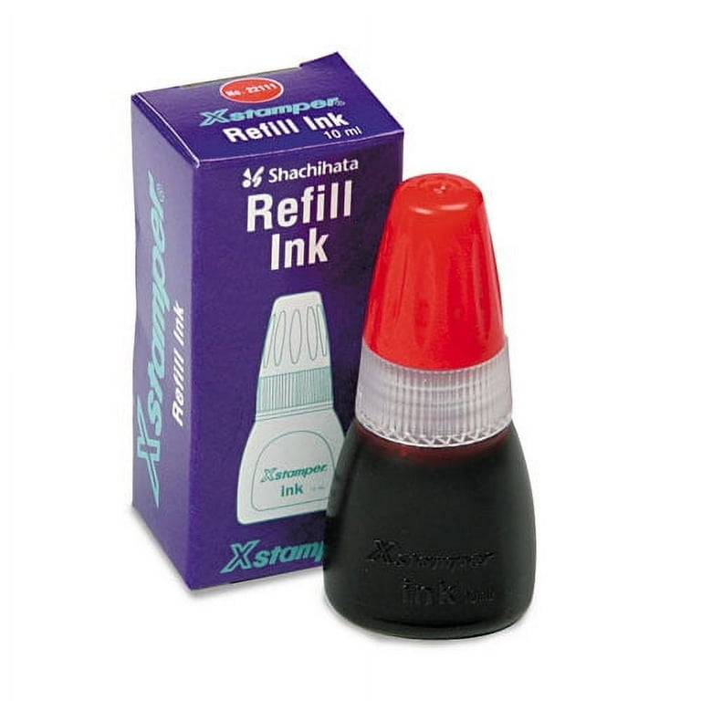 Refill Ink for Xstamper Stamps, 10 mL Bottle, Red Refill Ink for Xstamper Stamps, 10 mL Bottle, Red