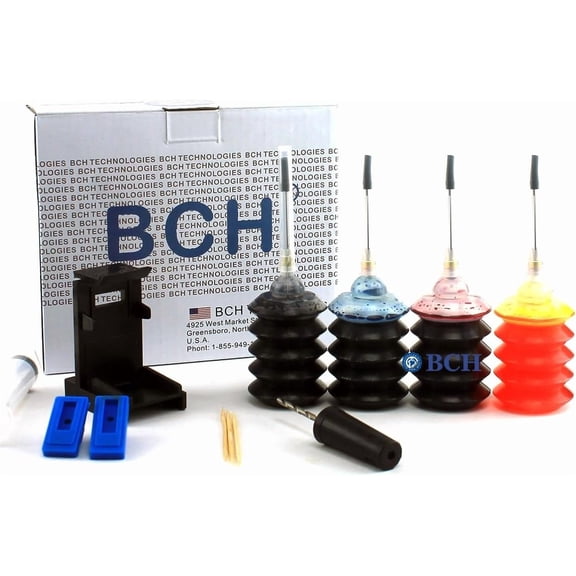 Refill Kit – Compatible with Select Cartridges (67, 63, 65, 61, 64, 62, 910XL) – High-Yield for jet Printers – Vibrant Colors & Deep Black – Cost-Saving Printing