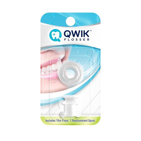 Refill Pack, Compatible with QWIK Flosser, Easy and Reusable Refills for Effortless Flossing (15m)