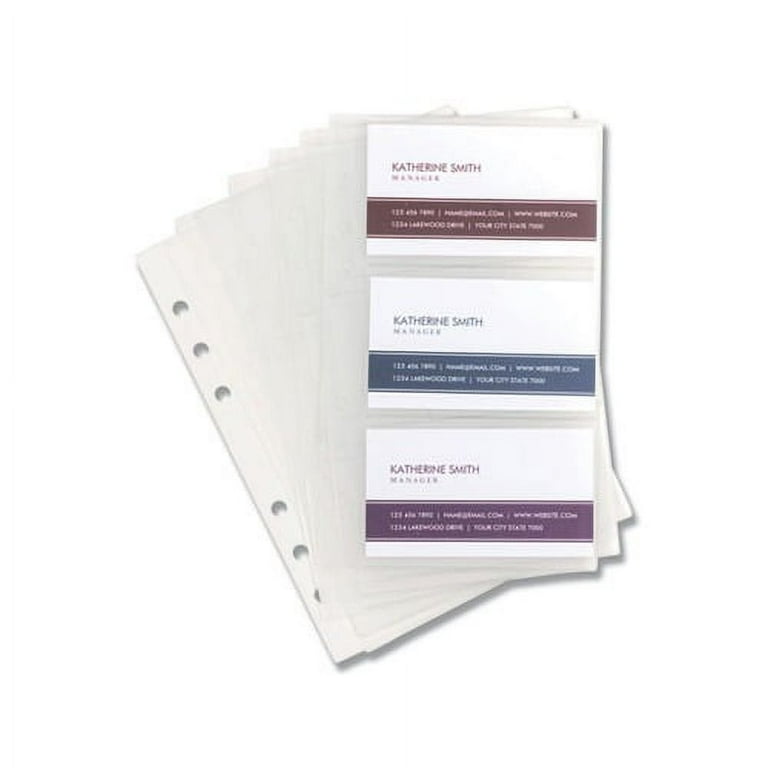 business card binder refill pages Amazon.com: Credit Card Holder Pocket Business Cards Refills for 3.39x2.16 Card  Binders A6 6-Ring 25 Sheets Double Layer Clear Card Inner Page 3 Pockets  Binder Album for Cards Folder Organizer Postcard Sleeves :