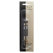 Refill for Parker Retractable Gel Ink Roller Ball Pens, Medium Conical Tip, Black Ink, 2/pack | Bundle of 5 Packs