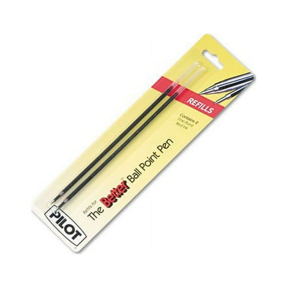 Refill for Pilot Better BetterGrip, EasyTouch and CAMO Ballpoint Pens, Fine Point, Red Ink, 2/Pack