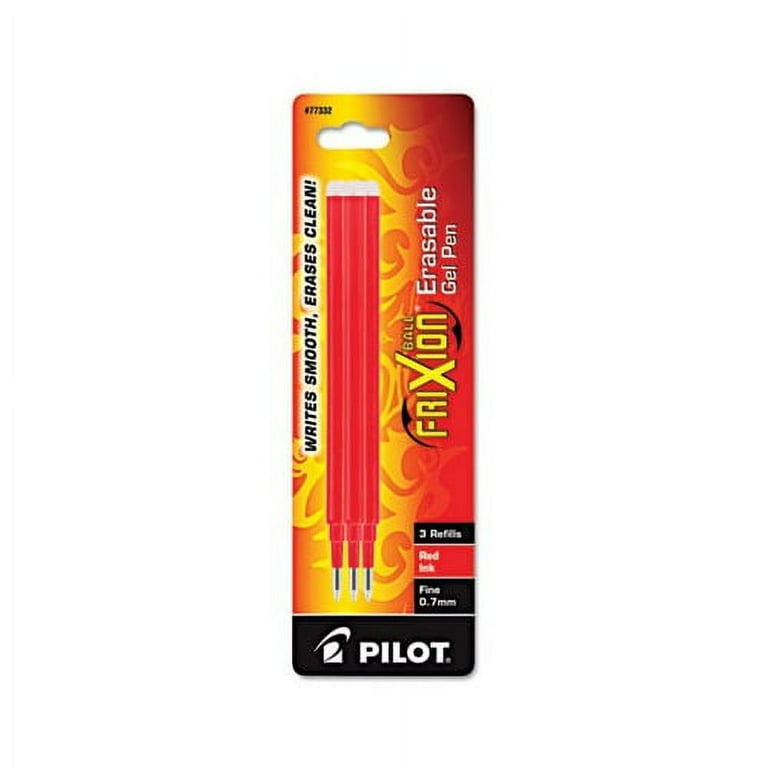 Refill for Pilot FriXion Erasable, FriXion Ball, FriXion Clicker and FriXion LX Gel Ink Pens, Fine Tip, Red Ink, 3/Pack Refill for Pilot FriXion Erasable, FriXion Ball, FriXion Clicker and FriXion LX Gel Ink Pens, Fine Tip, Red Ink, 3/Pack