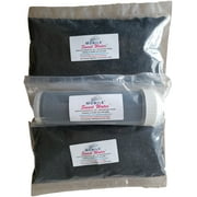 Refillable 2.5 by 10 cartridge sleeve filled with Virgin Coconut Granulated Activated Carbon With two 2 bags of refill carbon