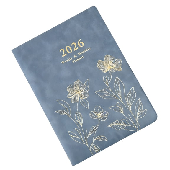 Refillable 2026 Leather Binder Journal with Dated Pages for Daily Planning 6.69x9.06In