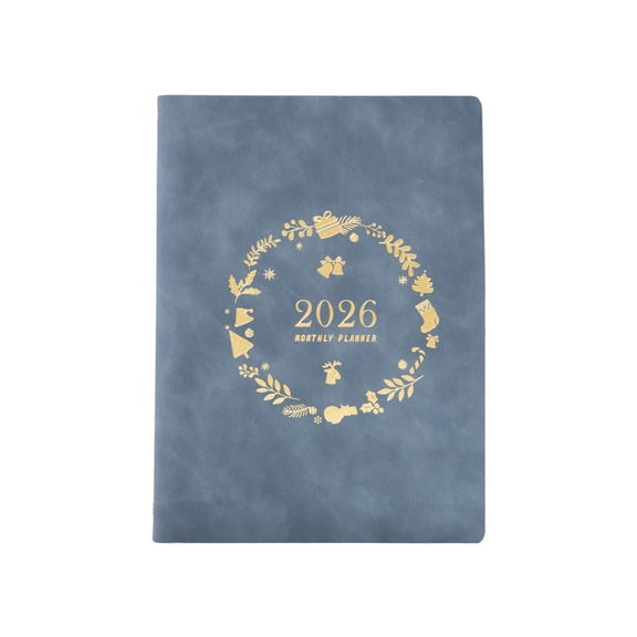 Refillable 2026 Weekly Planner 6 Rings Leather Binder Academic Journal with Dated Pages For Daily Scheduling 6.69x9.06In