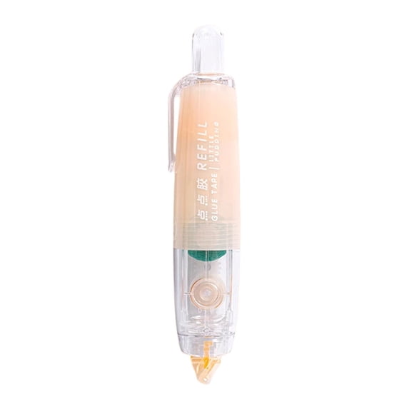 Refillable Adhesive Roller Retractable Double Tape Runner 0.43 Inch Width, Portable Glue Runner for School OffIce Crafts, Diy Scrapbooking Tool, A Dot Glue