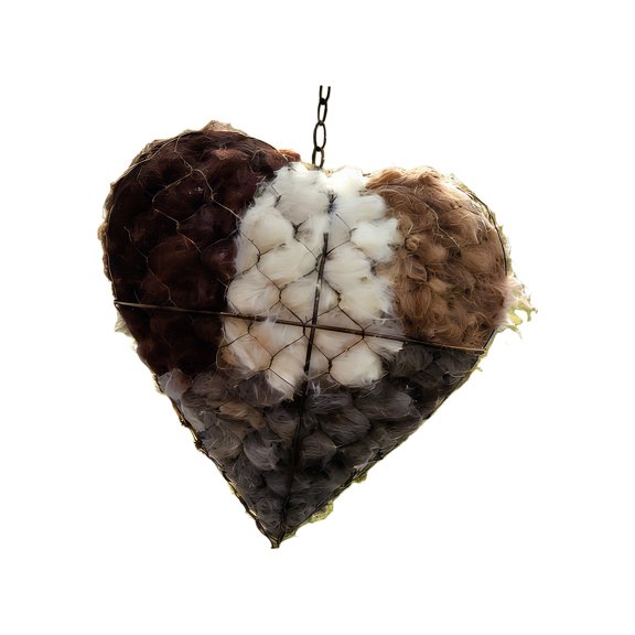 Refillable Bird Nesting Heart Bird Havens Nesting for Outdoor Space Handmade Includes Natural Fibers Birds Lover Gift