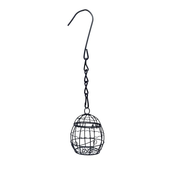Refillable Bird Nesting Material Cage Feeder, Wild Bird Nesting Supply Holder, Backyard Garden Bird Supplies, Feeder for Nesting, Black, By TINGXIN