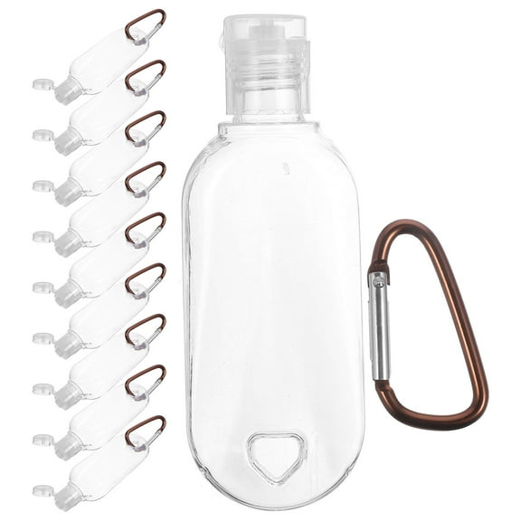 FENGGUIQU 30 Sets Transparent Rectangular Portable Hand Bottles for Travel
