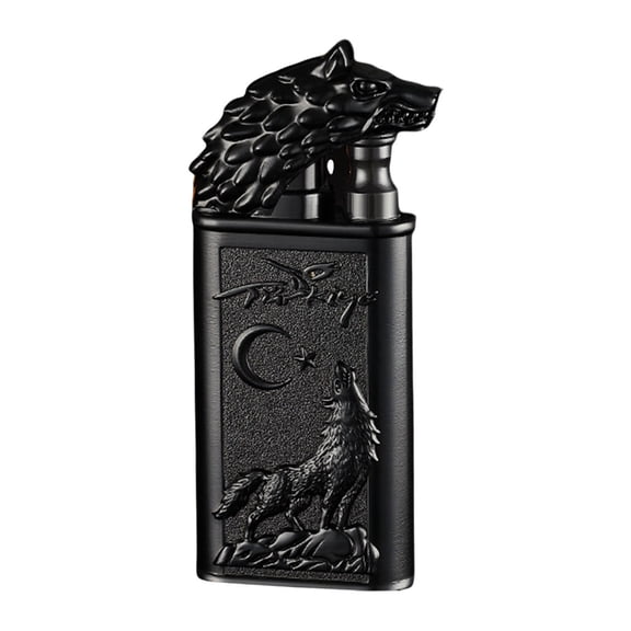 Refillable Butane Jet Lighter With Visible Fuel Window Electroplated Metal Dual Flame Orange 1 Count