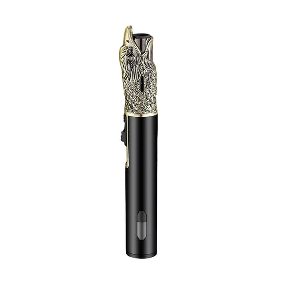 Refillable Butane Lighter - Multifunctional Metal Torch Lighter,360° Inverted Use,1300°F Adjustable Flame,Windproof with Safety Lock & Visual Fuel Window for Outdoor Camping