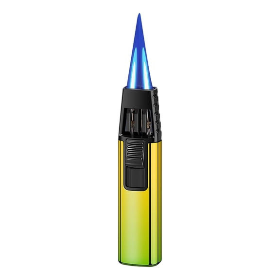 Refillable Butane Torch Lighter with Adjustable Blue Flame, Windproof Jet Lighter for Outdoor BBQ, Baking, and DIY Projects, Portable and Powerful Ignition Tool for Enthusiasts