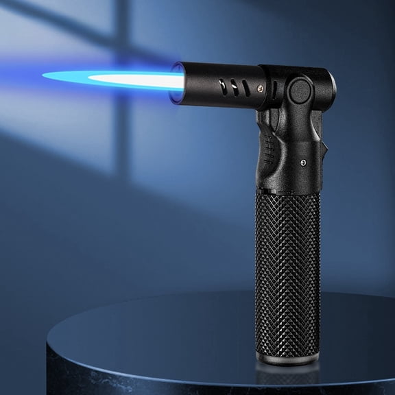 Refillable Butane Torch Lighter, Windproof Jet Flame Torch, 1300°C High Heat Blow Torch with Adjustable Flame for BBQ, Camping, Welding, Butane Not Included