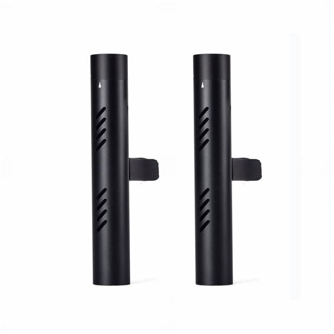 Refillable Car Air Freshener Vent Clip, Black - Pack of 2