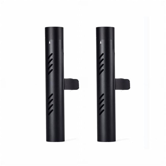 Refillable Car Air Freshener Vent Clip, Black - Pack of 2