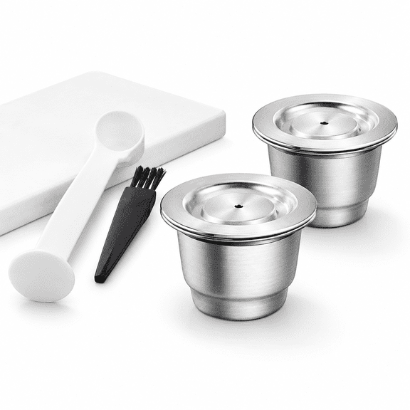 Refillable Coffee Pod Only, 2 Count, Compatible with Espresso Machines