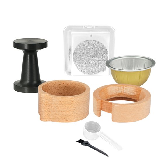 Refillable Coffee Pods Systems Lid Removal Coffee Pods Refilling Aid with Foil Lid Coffee Tamper Tool for Coffee Pods
