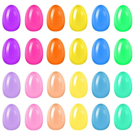 Refillable Easter eggs, colorful plastic Easter eggs, stand upright, perfect for Easter egg hunts, surprise eggs, Easter egg hunts, multiple colors, 2.36in*0.4in refillable eggs
