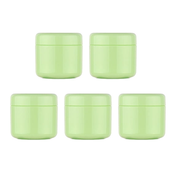 Refillable Empty Plastic Make Up Cosmetic Jars Shadow Lip Balm Lotion Storage Container Pot Bottle Case Holder With Screw Cap (Green)