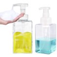 thumbnail image 1 of Refillable Foaming Hand Soap Dispenser,Foaming Soap Dispenser,15oz/450ml Clear Empty Foam Soap Dispenser, Foam Dispenser Bottles with Pump for Kitchen, Bathroom Countertop and Vanities (2 Pack), 1 of 7