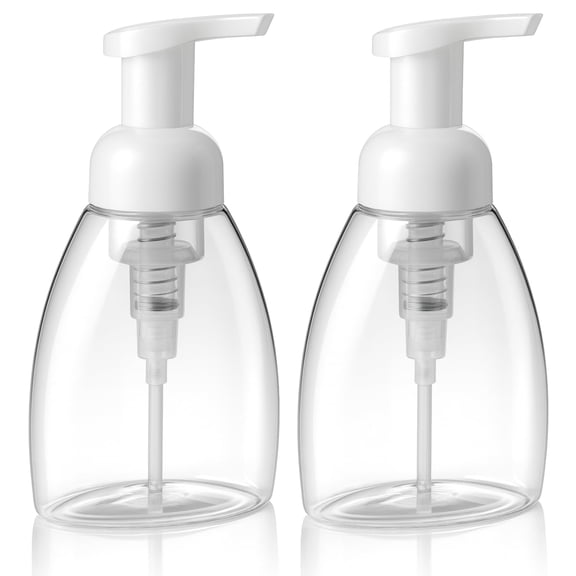 Refillable Foaming Soap Dispenser Pump Bottle, 8.5 Oz For Liquid Soap