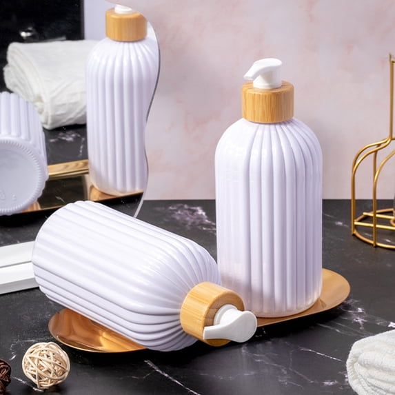 Refillable Foaming Soap Dispenser for Hand Soap and Body Wash, Plastic Pump Bottle for Bathroom or Kitchen Countertop