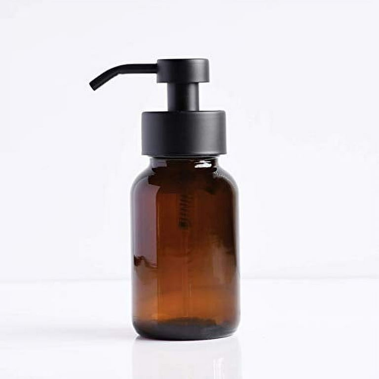 Amber Glass Apothecary Soap Dispenser - 12 oz