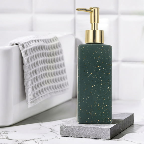 Refillable Glass Foaming Soap Dispenser for Bathroom & Kitchen,350ML Foam Pump Bottle for Hand Soap,Body Wash,Shampoo,Lotion,Reusable Dispenser with Leak-Proof Design,Compact 7.76x2.24x2.24 Inch