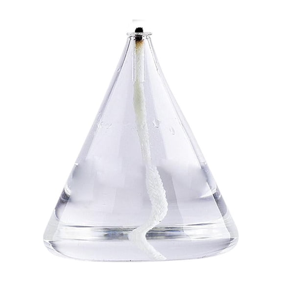 Refillable Glass Liquid Candle Clear Handcraft Smokeless for Wedding Decoration Emergency - Cone