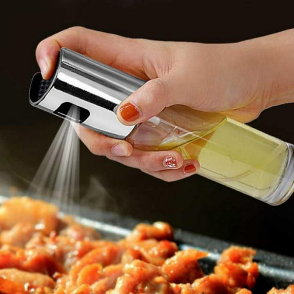 Refillable Glass Olive Oil Mister, Portable Oil Spray Bottle, for Air Fryer Kitchen Gadgets Widely used for Salad, BBQ, Kitchen Baking, Roasting