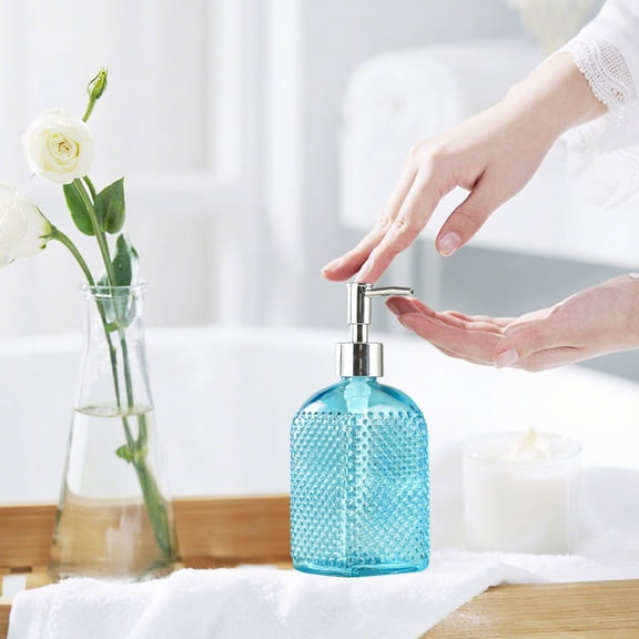 Refillable Hand Sanitizer Bottle, Large Capacity Pump Dispenser, Bathroom Lotion Refill Bottle, Toiletries Storage Container for Home, Bathroom & Household Use