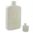 thumbnail image 1 of Refillable Holy Water Bottles - White with Gold-Tone Cross and Lettering, 1 of 3