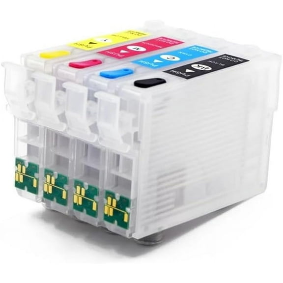 Refillable Ink Cartridge with Disposable Chip Compatible with Epson 232XL 232 XP-4200 XP-4205 WF-2930 WF-2950 Printers