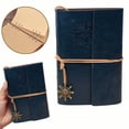 thumbnail image 1 of Refillable Leather Journal Notebook, Embossed Daily Planner with Blank Pages and Retro Pendants, Travel Diary for Writing and Gift, 1 of 9