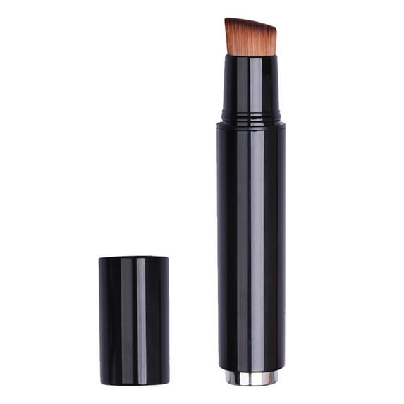 Refillable Liquid Foundation Brush Liquid Makeup Brushes Inclined Plane Professional Foundation Brush Concealer Makeup (Black Empty Brush)
