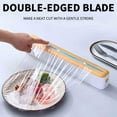 thumbnail image 1 of Refillable Magnetic Plastic Wrap Dispenser with Cutter, Sturdy Food Cling Wrap Film Cutter, Press and Seal Plastic Wrap, Plastic Wrap Dispenser with Cutter Plastic Wrap, 1 of 8