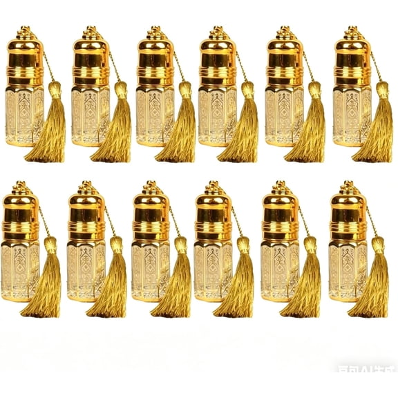 Refillable Mini Glass Roller Bottles, Leak Proof Travel Size Perfume Vials for Essential Oils Creams Lotion Cosmetics