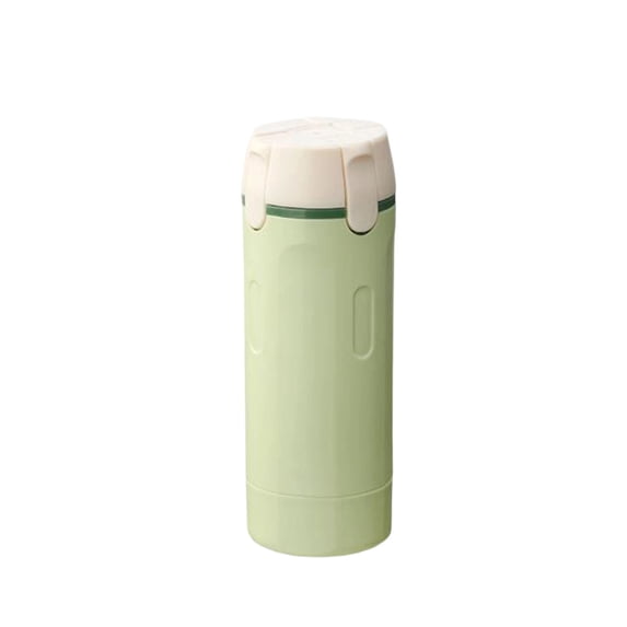 Refillable Multi-Chamber Travel Dispenser Bottle, 4-Compartment Leak-Proof Liquid Container for Shampoo Lotion and Toiletry Storage, Green