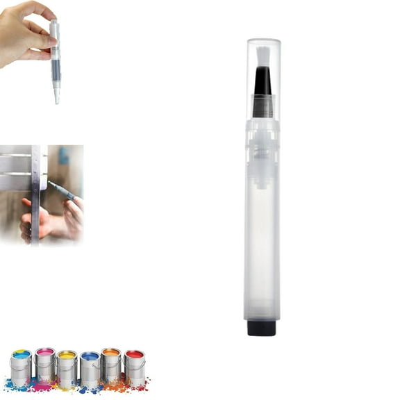 Refillable Multi-Function Touch Up Paint Pen Brush for Car Scratch Repair Precision Applicator for Auto Body and Furniture