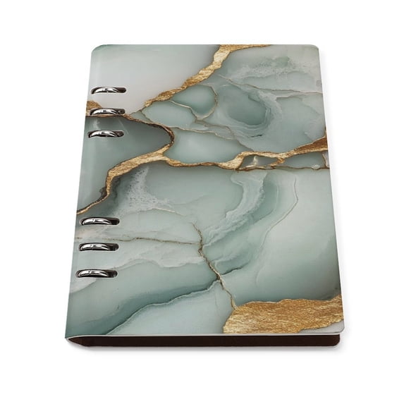 Refillable Notebook A5 PU Leather Ring Binder Journal 90 Sheets Water ...