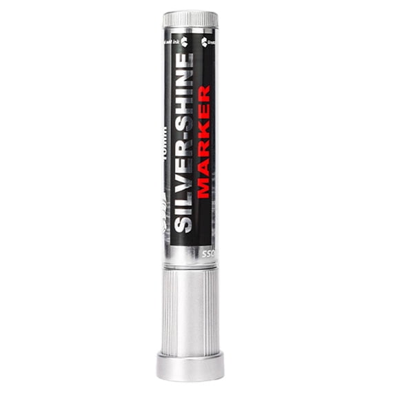 Refillable Oil Paint Markers, 3ml Quick-Dry Oil-Based Paint Markers for Crafts, Chisel Tip Paint Pens for Stone, Wood, Metal, Glass, Ceramics, Canvas - White, Silver, Gold (5mm & 10mm)