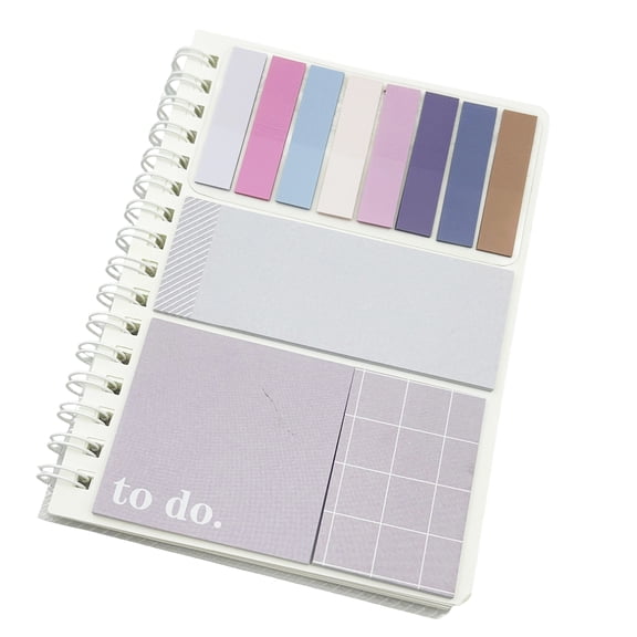 Refillable Paper Notebook and Adhesive Note Set for Student Workers Note Taking Daily Planning Task Management