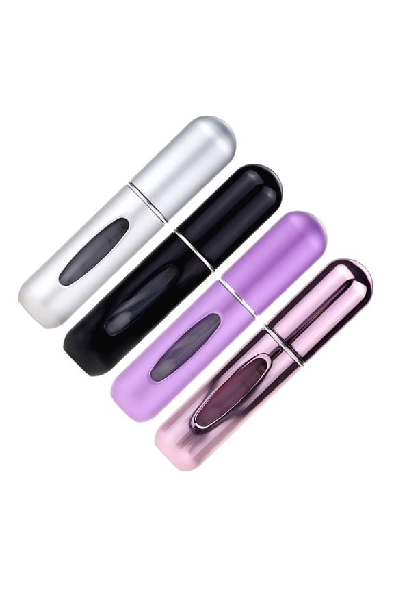 Refillable Perfume Atomizer Bottle, 4 Pack Portable Mini Cosmetic Pump Dispensers, 5ml Travel Perfume Spray
